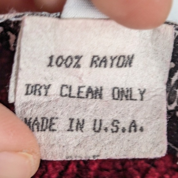 Vtg Ball Cotton Red Corduroy Button Long Sleeve Cardigan L Ladybug Cottagecore - Picture 8 of 12